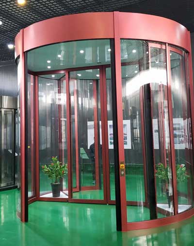 展箱回縮防夾人兩翼旋轉(zhuǎn)門