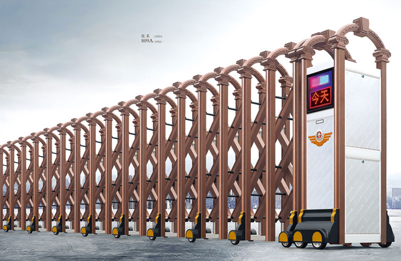 悅系二排連動(dòng)809A(古銅金)鋁合金伸縮門(mén)