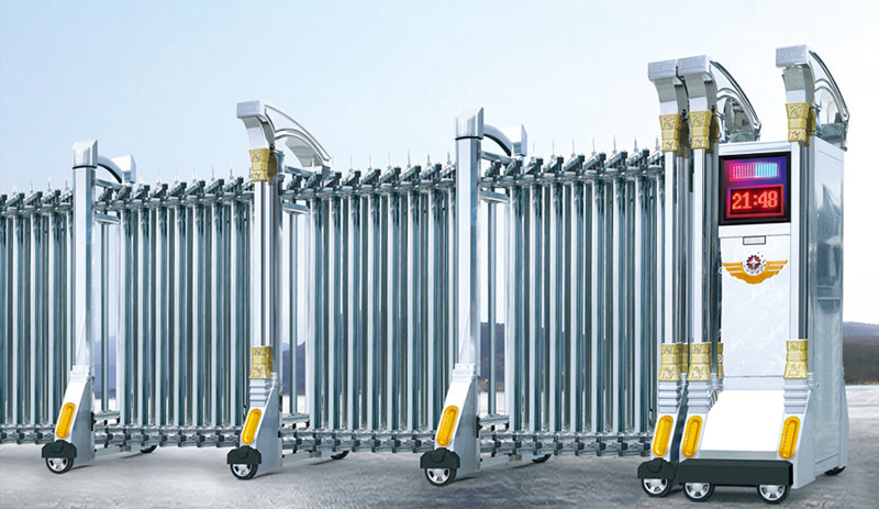 精鋼門(mén)G331B不銹鋼伸縮門(mén)