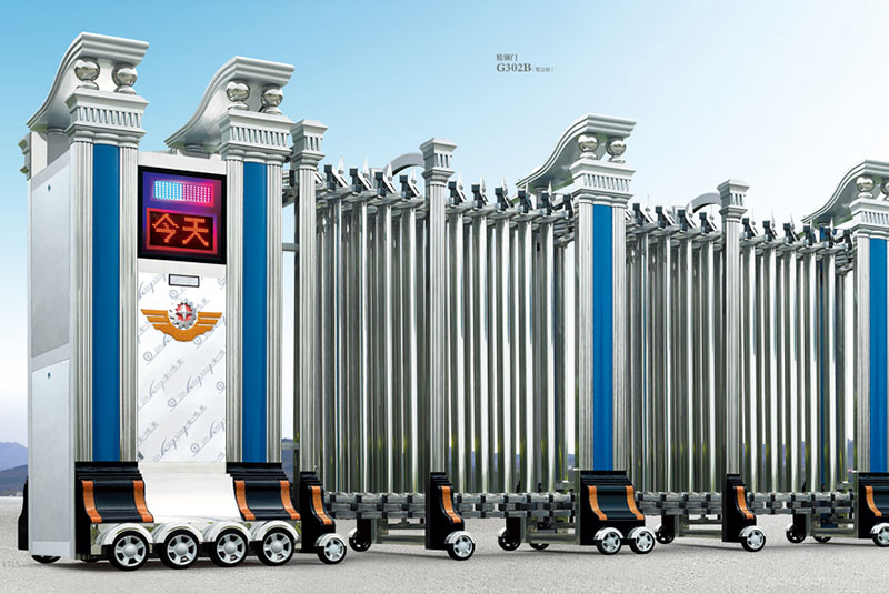 精鋼門(mén)G302B（雙立柱）不銹鋼伸縮門(mén)