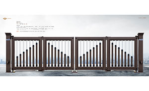 電動折疊門 - 智能懸折門938-C3（深咖）