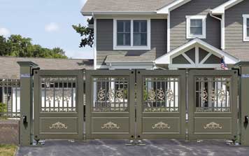 電動折疊門 - 智能懸折門938-B10（深咖）