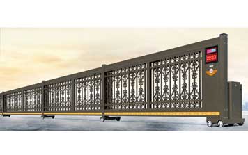 電動平移門 - 智能伸縮平移門909A(深咖）