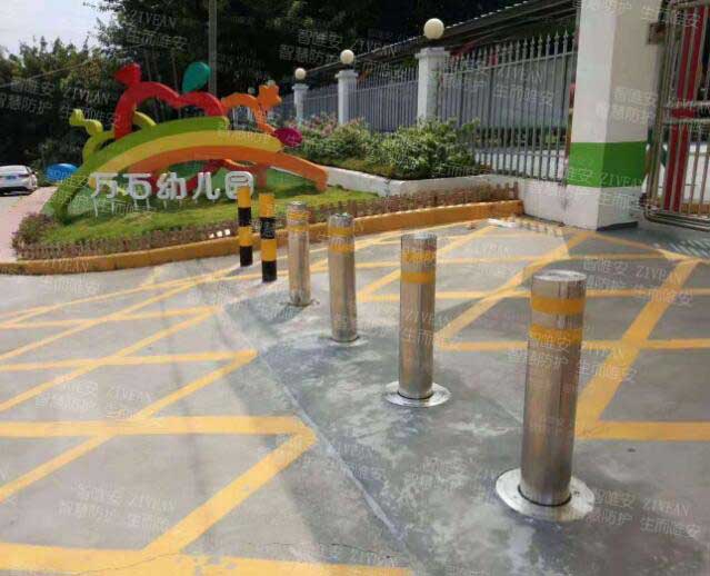 佛山松崗萬石幼兒園升降柱案例 - 中出網(wǎng)-智能出入口與停車充電門戶