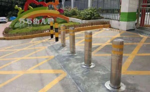 佛山松崗萬石幼兒園升降柱案例 - 中出網(wǎng)-智能出入口與停車充電門戶