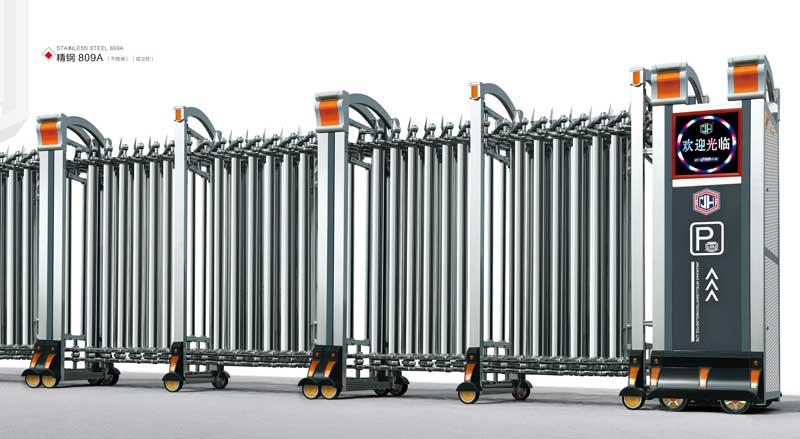 不銹鋼伸縮門(mén)-精鋼809A(雙立柱)