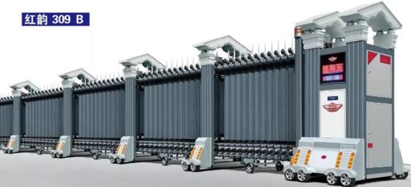 熱烈祝賀（湖北山鷹華中紙業(yè)有限公司）選用金長紅品牌電動伸縮門紅韻309系列共計144.6米！