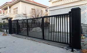 天津紅頂花園別墅智能無軌懸浮門工程案例