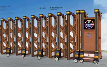 鋁合金伸縮門 - 格美經(jīng)典網(wǎng)花系列-1