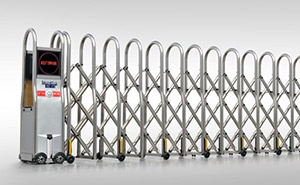 不銹鋼伸縮門 - 電動門曲美系列SQMBS不銹鋼伸縮門