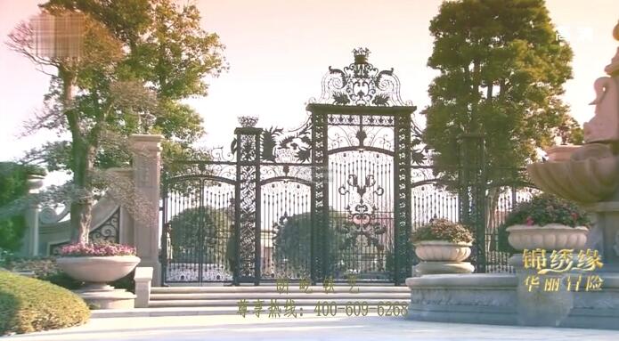 寧園別墅鐵藝大門案例 - 中出網(wǎng)-智能出入口與停車充電門戶