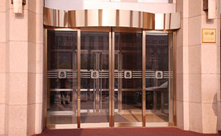 北京飯店自動平開門工程案例