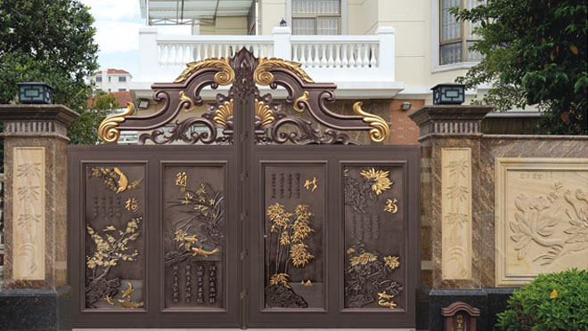 華南碧桂園翠山藍天別墅大門案例 - 中出網(wǎng)-智能出入口與停車充電門戶