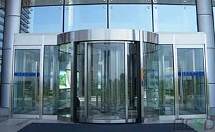 榆林經(jīng)濟(jì)開發(fā)區(qū)創(chuàng)業(yè)大廈旋轉(zhuǎn)門工程案例