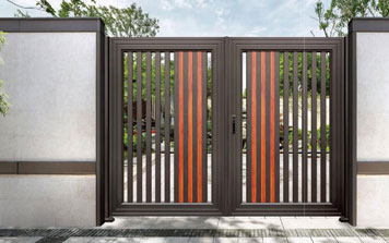 電動折疊門 - 格林-GL-19101（名流銀咖+木紋）