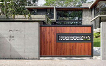 電動(dòng)平移門 - 木香疏影-SY-19326（深紫藍(lán)+木紋）