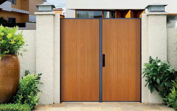 電動折疊門 - 無界-WJ-19320（睿智藍+木紋）