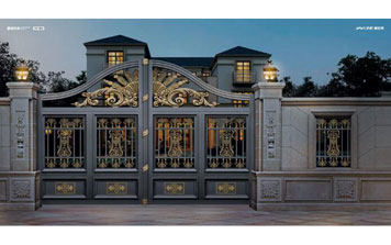 庭院別墅大門 - 楓情-18331A（深空灰+藝術(shù)金黃）