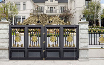 庭院別墅大門 - 皇家-HJ-18130（深紫藍(lán)+藝術(shù)金黃）