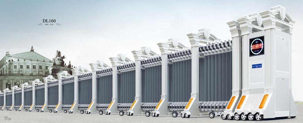 鋁合金伸縮門DL160（銀色+灰色）