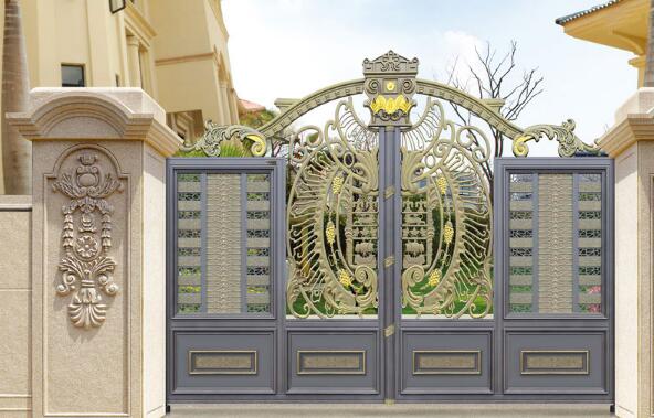 喜迎北京出安智能別墅鋁藝大門成功安裝在中海寰宇天下大門口