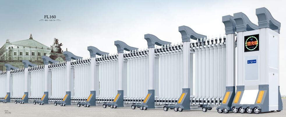 天津渤?；ぜ瘓F公司迎來天津出安智能伸縮門