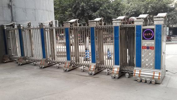 寧波海曙菁華雙預(yù)培訓(xùn)學(xué)校采購寧波出安智能電動(dòng)伸縮門