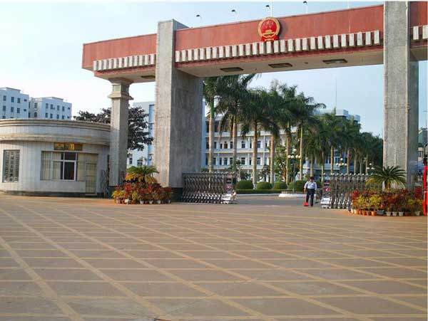 徐州出安智能電動伸縮門在徐州縣人民政府大門口亮相