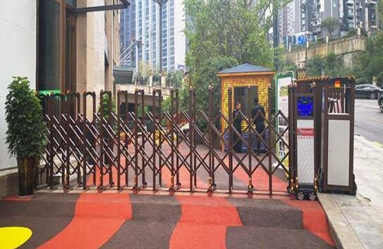 嘉興出安智能伸縮門成功落地淮礦東方禾苑