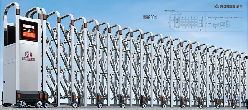精鋼G004不銹鋼伸縮門