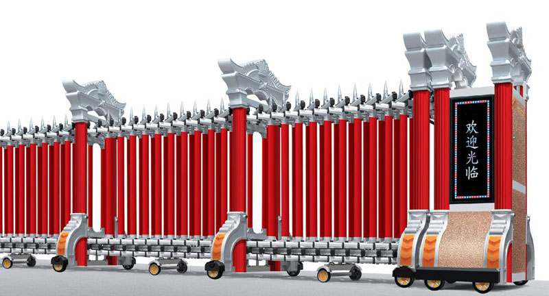 貴陽出安智能伸縮門進駐鉑悅府工程