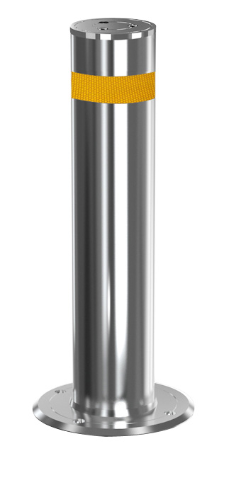 遵義出安智能升降柱安裝在實(shí)地薔薇國(guó)際大門口