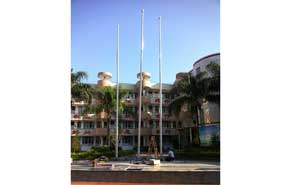 龍巖新羅區(qū)溪南小學(xué)錐形旗桿案例