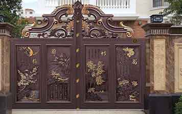 鋁藝大門 - 門之鑫T-001A（深咖啡）