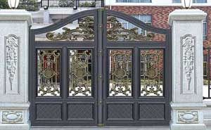 通化金帝購(gòu)物廣場(chǎng)鋁藝大門案例