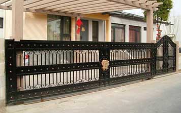 鐵藝電動庭院門