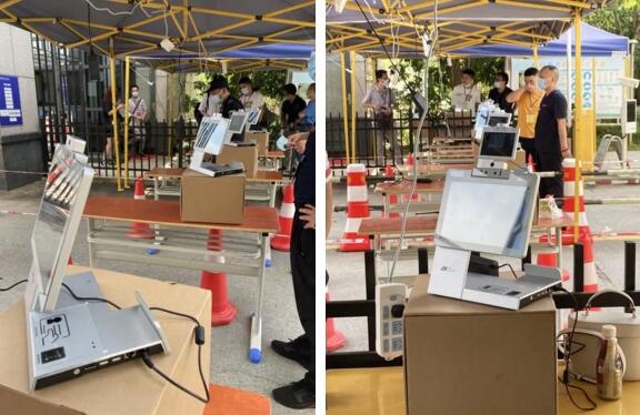 湖北某地十余考場采用人證核驗智能終端ID860紅外溫感版