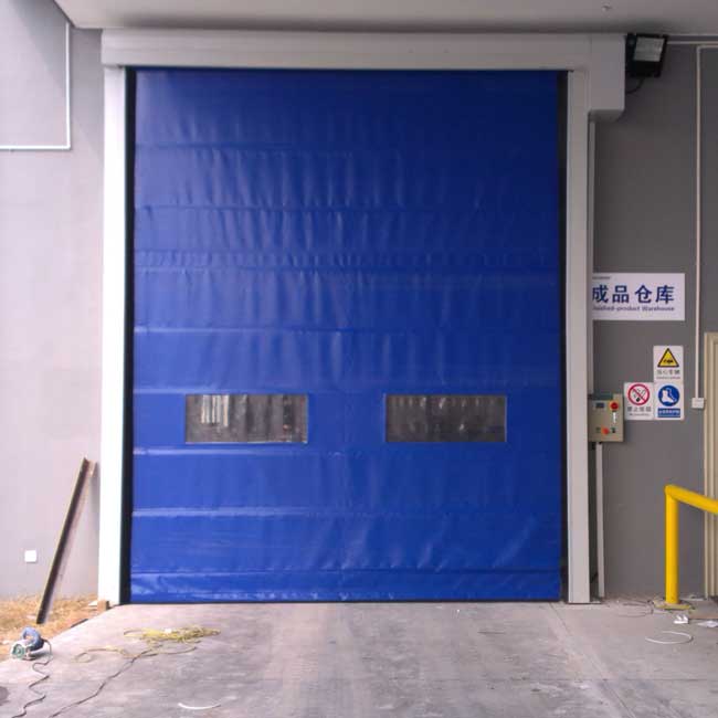 藍色快速堆積門