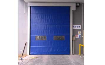 藍色快速堆積門