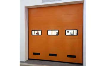 工業(yè)門 - 橘色水波浪紋工業(yè)滑升門