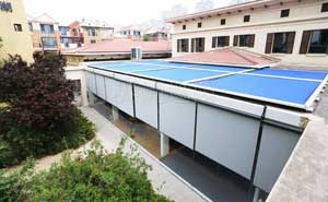 天津黑鯊運(yùn)動(dòng)成長(zhǎng)中心織物外遮陽(yáng)項(xiàng)目