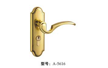 A單舌小插芯門鎖-5616-掃金間金