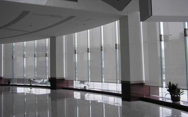 寫(xiě)字樓大堂電動(dòng)卷簾-電動(dòng)窗簾系列