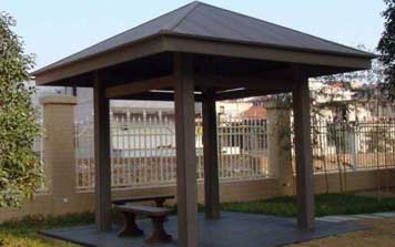 木塑涼亭