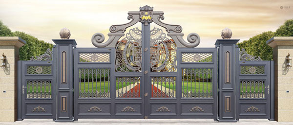 普洱出安智能鋁藝大門安裝在望湖郡